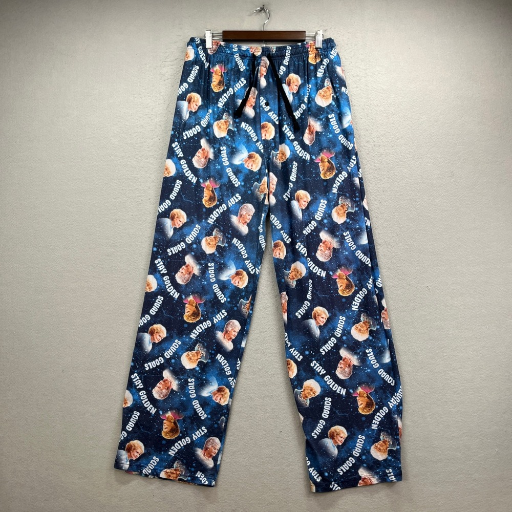 Golden Girls Pajama Pants Womens 2XL Blue Stay Golden Squad Goals Loungewear